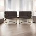 Kit 2 Poltronas Decorativas Luna Para Sala de Estar Escritório Recepção Suede Marrom Base de Ferro Champagne