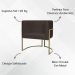 Kit 2 Poltronas Decorativas Luna Para Sala de Estar Escritório Recepção Suede Marrom Base de Ferro Champagne