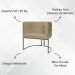 Kit 2 Poltronas Decorativas Luna Para Sala de Estar Escritório Recepção Suede Nude Base de Ferro Champagne