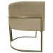 Kit 2 Poltronas Decorativas Luna Para Sala de Estar Escritório Recepção Suede Nude Base de Ferro Champagne