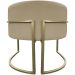 Kit 2 Poltronas Decorativas Luna Para Sala de Estar Escritório Recepção Suede Nude Base de Ferro Champagne