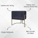Kit 2 Poltronas Decorativas Luna Para Sala de Estar Escritório Recepção Suede Preto Base de Ferro Champagne