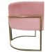 Kit 2 Poltronas Decorativas Luna Para Sala de Estar Escritório Recepção Suede Rose Base de Ferro Champagne