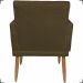 Kit 2 Poltronas Decorativas Nina Com Base E Capitonê + 2 Puff Redondo Suede Marrom Pé Castanho - Clique E Decore