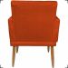 Kit 2 Poltronas Decorativas Nina Com Base E Capitonê + 2 Puff Redondo Suede Terracota Pé Castanho - Clique E Decore