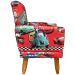 Kit 2 Poltronas Decorativas Nina Infantil Para Quarto Infantil Suede Estampa Carros Pé Castanho