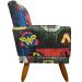 Kit 2 Poltronas Decorativas Nina Infantil Para Quarto Infantil Suede Estampa Herois Pé Castanho