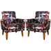 Kit 2 Poltronas Decorativas Nina Infantil Para Quarto Infantil Suede Estampa Homem Aranha Pé Castanho