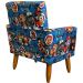 Kit 2 Poltronas Decorativas Nina Infantil Para Quarto Infantil Suede Estampa Patrulha Canina