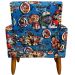 Kit 2 Poltronas Decorativas Nina Infantil Para Quarto Infantil Suede Estampa Patrulha Canina