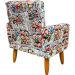 Kit 2 Poltronas Decorativas Nina Infantil Para Quarto Infantil Suede Estampa Turma da Monica Pé Castanho