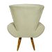Kit 2 Poltronas Decorativas Para Sala Emilia + Puff Emilia Suede Bege Pé Castanho - Clique E Decore