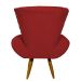 Kit 2 Poltronas Decorativas Para Sala Emilia + Puff Emilia Suede Bordô Pé Castanho - Clique E Decore