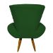 Kit 2 Poltronas Decorativas Para Sala Emilia + Puff Emilia Suede Verde Pé Castanho - Clique E Decore