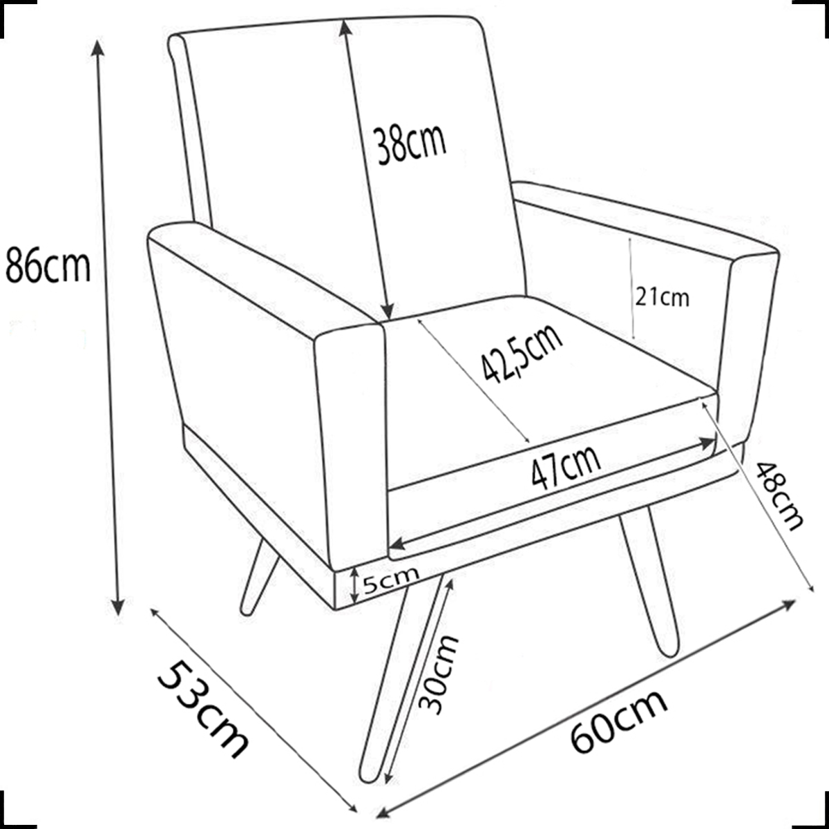 Kit 2 Poltronas Decorativas Para Sala Nina Com Base E Capitonê Suede Preto Pé Castanho - Clique E Decore