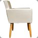 Kit 2 Poltronas Decorativas Para Sala Nina Corino Bege Pé Castanho - Clique E Decore