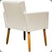 Kit 2 Poltronas Decorativas Para Sala Nina Corino Bege Pé Castanho - Clique E Decore