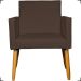 Kit 2 Poltronas Decorativas Para Sala Nina Corino Marrom Pé Castanho - Clique E Decore