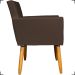 Kit 2 Poltronas Decorativas Para Sala Nina Corino Marrom Pé Castanho - Clique E Decore