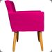 Kit 2 Poltronas Decorativas Para Sala Nina Corino Pink Pé Castanho