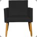 Kit 2 Poltronas Decorativas Para Sala Nina Corino Preto Pé Castanho