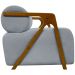 Kit 2 Poltronas Decorativas Para Sala Recepção Confortável Em Madeira Maciça Chloe Bouclé Premium Cinza