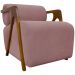 Kit 2 Poltronas Decorativas Para Sala Recepção Confortável Em Madeira Maciça Chloe Bouclé Premium Rosê