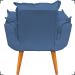 Kit 2 Poltronas Decorativas Para Sala Recepção Manicure ePuff Decorativo Para Quarto Penteadeira Suede Azul Marinho