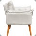 Kit 2 Poltronas Decorativas Para Sala Recepção Manicure ePuff Decorativo Para Quarto Penteadeira Suede Bege