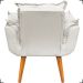 Kit 2 Poltronas Decorativas Para Sala Recepção Manicure ePuff Decorativo Para Quarto Penteadeira Suede Bege
