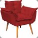 Kit 2 Poltronas Decorativas Para Sala Recepção Manicure ePuff Decorativo Para Quarto Penteadeira Suede Bordô
