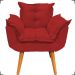 Kit 2 Poltronas Decorativas Para Sala Recepção Manicure ePuff Decorativo Para Quarto Penteadeira Suede Bordô