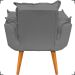 Kit 2 Poltronas Decorativas Para Sala Recepção Manicure ePuff Decorativo Para Quarto Penteadeira Suede Cinza