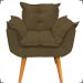 Kit 2 Poltronas Decorativas Para Sala Recepção Manicure ePuff Decorativo Para Quarto Penteadeira Suede Marrom
