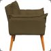 Kit 2 Poltronas Decorativas Para Sala Recepção Manicure ePuff Decorativo Para Quarto Penteadeira Suede Marrom