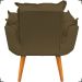 Kit 2 Poltronas Decorativas Para Sala Recepção Manicure ePuff Decorativo Para Quarto Penteadeira Suede Marrom