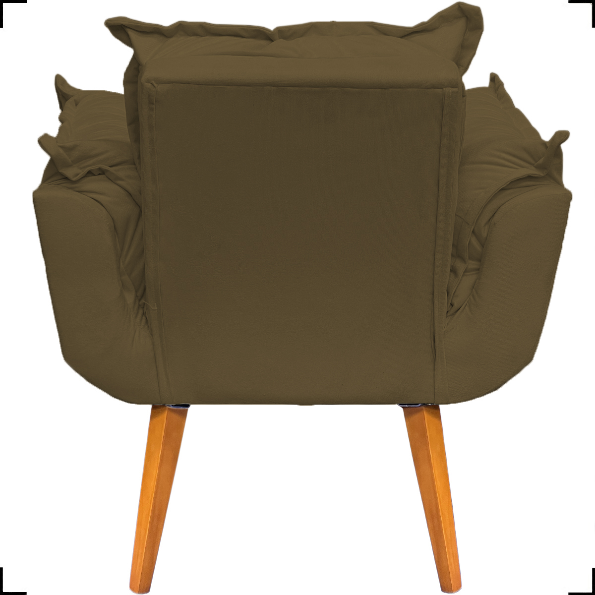Kit 2 Poltronas Decorativas Para Sala Recepção Manicure ePuff Decorativo Para Quarto Penteadeira Suede Marrom