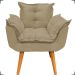 Kit 2 Poltronas Decorativas Para Sala Recepção Manicure ePuff Decorativo Para Quarto Penteadeira Suede Nude