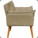 Kit 2 Poltronas Decorativas Para Sala Recepção Manicure ePuff Decorativo Para Quarto Penteadeira Suede Nude