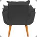 Kit 2 Poltronas Decorativas Para Sala Recepção Manicure ePuff Decorativo Para Quarto Penteadeira Suede Preto