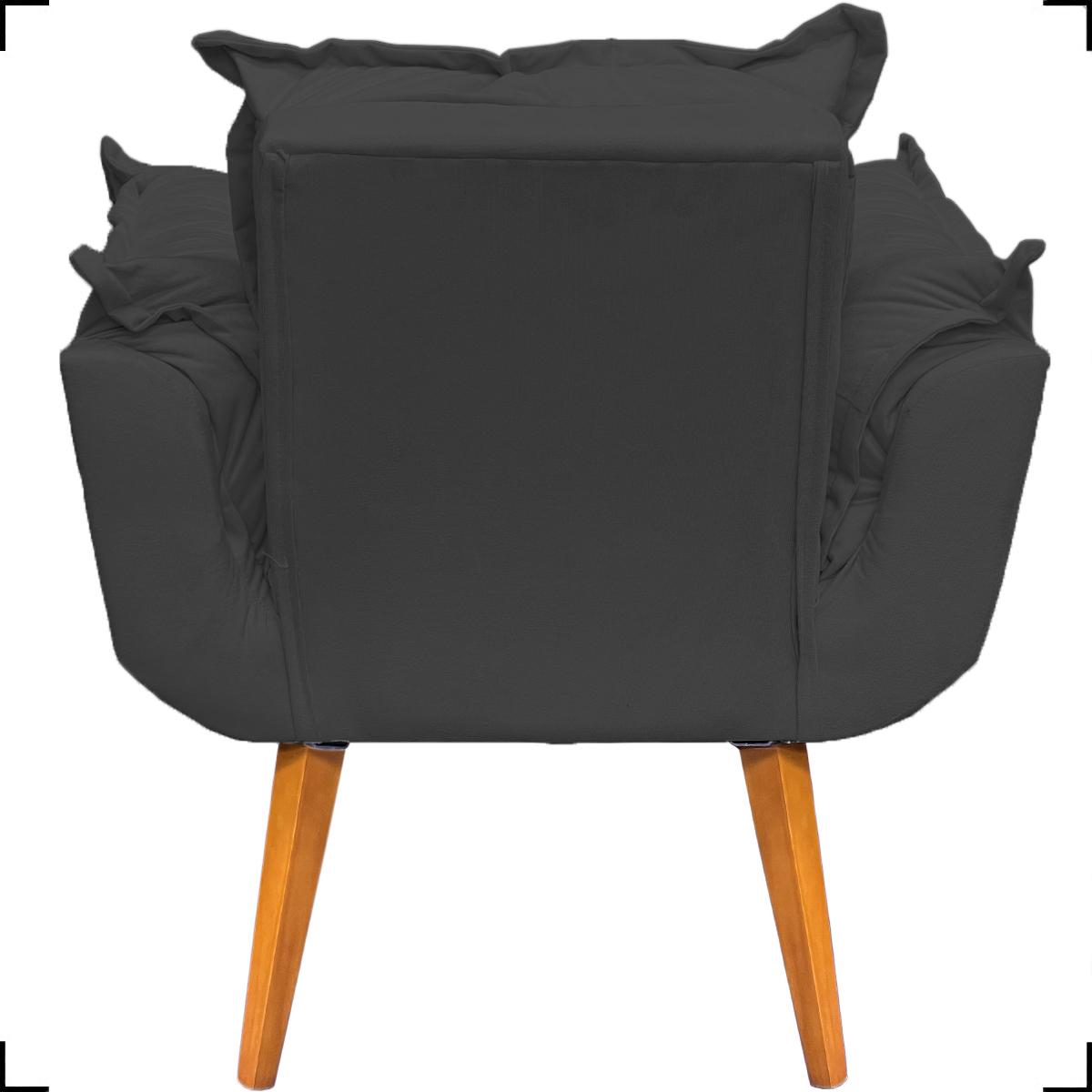 Kit 2 Poltronas Decorativas Para Sala Recepção Manicure ePuff Decorativo Para Quarto Penteadeira Suede Preto