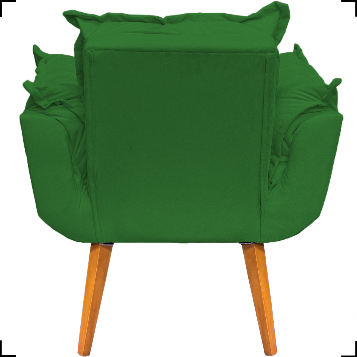 Kit 2 Poltronas Decorativas Para Sala Recepção Manicure ePuff Decorativo Para Quarto Penteadeira Suede Verde