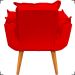Kit 2 Poltronas Decorativas Para Sala Recepção Manicure ePuff Decorativo Para Quarto Penteadeira Suede Vermelho