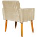 Kit 2 Poltronas Decorativas Para Sala, Manicure, Quarto Nina Suede Bege Pé Castanho - Clique E Decore
