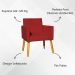 Kit 2 Poltronas Decorativas Para Sala, Manicure, Quarto Nina Suede Bordô Pé Castanho - Clique E Decore