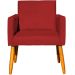 Kit 2 Poltronas Decorativas Para Sala, Manicure, Quarto Nina Suede Bordô Pé Castanho - Clique E Decore