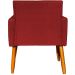 Kit 2 Poltronas Decorativas Para Sala, Manicure, Quarto Nina Suede Bordô Pé Castanho - Clique E Decore