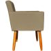 Kit 2 Poltronas Decorativas Para Sala, Manicure, Quarto Nina Suede Nude Pé Castanho - Clique E Decore