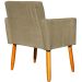 Kit 2 Poltronas Decorativas Para Sala, Manicure, Quarto Nina Suede Nude Pé Castanho - Clique E Decore