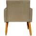 Kit 2 Poltronas Decorativas Para Sala, Manicure, Quarto Nina Suede Nude Pé Castanho - Clique E Decore